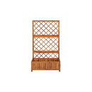 Raised Bed With Trellis Solid Acacia Wood 85 X 38 X 150 Cm