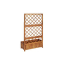 Raised Bed With Trellis Solid Acacia Wood 85 X 38 X 150 Cm