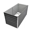 Raised Garden Bed 160 X 80 X 77 Cm Galvanized Steel Grey