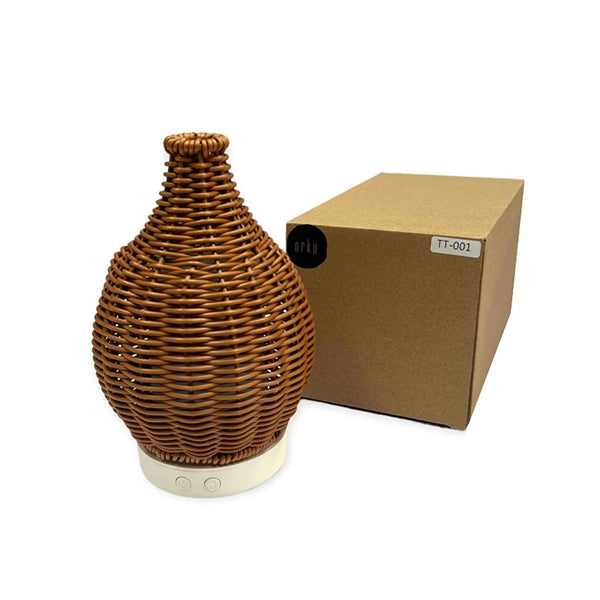 Essential Oil Aroma Diffuser Remote 100Ml Rattan Woven Mist Humidifier