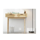 Rattan Console Table Drawer Storage Hallway