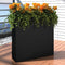 Rattan Rectangle Garden Planter Set - Black
