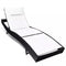 Rattan Sun Bed Textile - White