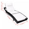 Rattan Sun Bed Textile - White