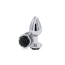 Rear Assets Rose Metal Butt Plug with Black Rose Base