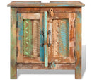 Reclaimed Solid Wood Bathroom Vanity Cabinet Set With Mirror
