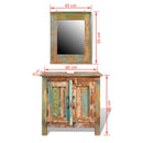 Reclaimed Solid Wood Bathroom Vanity Cabinet Set With Mirror