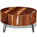 Reclaimed Solid Wood Round Coffee Table