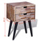 Reclaimed Teak Bedside Cabinet With 2 Drawers