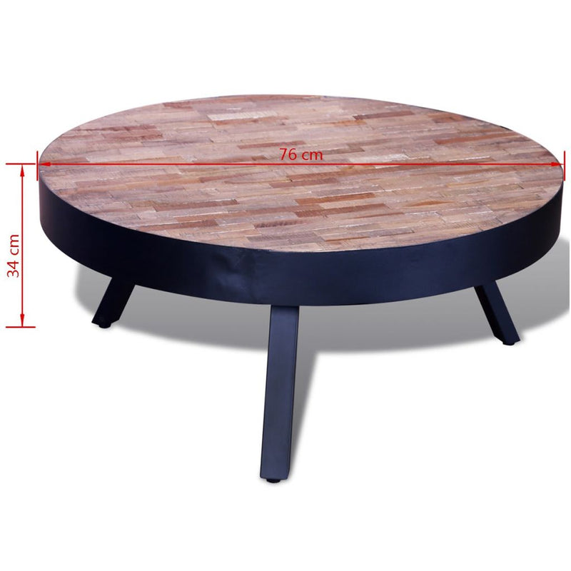 Reclaimed Teak Coffee Table Round