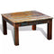 Reclaimed Wood Coffee Table Square Antique-Style
