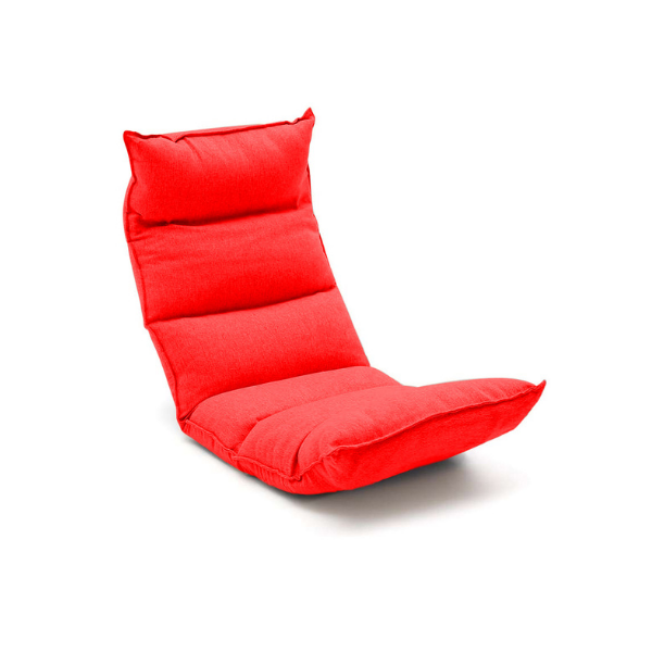 Foldable Tatami Floor Lounge Chair Recliner Lazy Couch Red