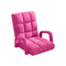 Foldable Cushion Floor Lazy Recliner Chair With Armrest Pink