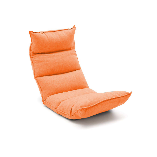 Foldable Tatami Floor Lounge Chair Recliner Lazy Couch Orange