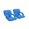Foldable Cushion Adjustable Recliner Chair With Armrest Blue