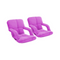 Foldable Cushion Adjustable Lazy Recliner Chair With Armrest Purple