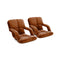 Foldable Cushion Adjustable Recliner Chair With Armrest Coffee