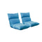 Lounge Floor Recliner Adjustable Lazy Sofa Bed Folding Chair Blue
