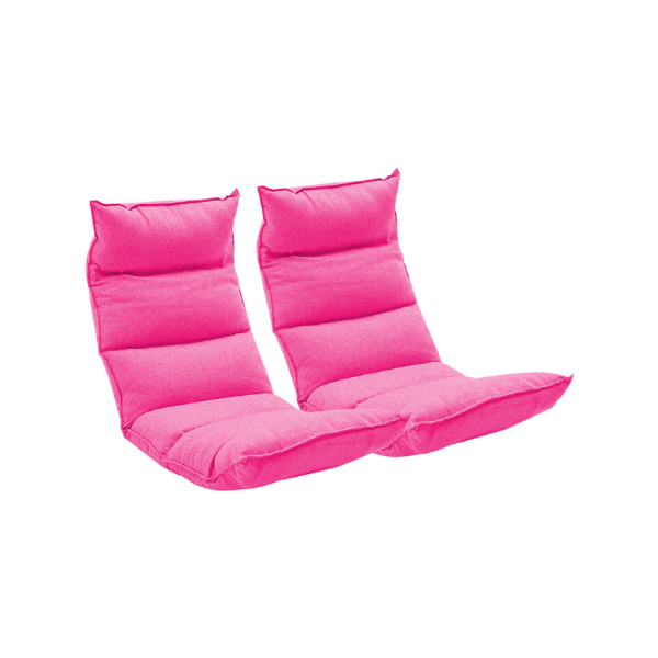 Foldable Tatami Floor Lounge Chair Recliner Lazy Couch Pink