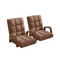 Foldable Cushion Floor Lazy Recliner Chair With Armrest Coffee