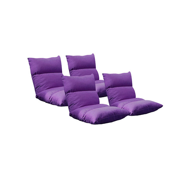 Lounge Floor Recliner Adjustable Lazy Sofa Bed Folding Chair Purple