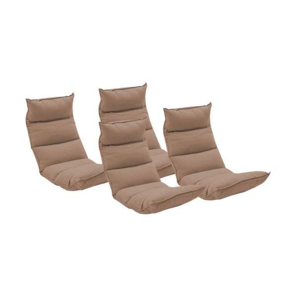 Foldable Tatami Floor Lounge Chair Recliner Lazy Couch Khaki