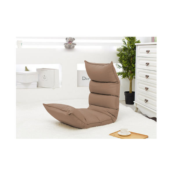 Foldable Tatami Floor Lounge Chair Recliner Lazy Couch Khaki