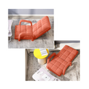 Foldable Cushion Floor Lazy Recliner Chair With Armrest Orange