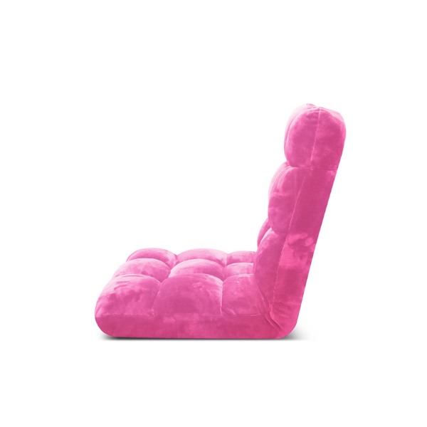 Floor Recliner Futon Couch Folding Chair Cushion Light Pink