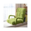 Foldable Cushion Floor Lazy Recliner Chair With Armrest Yellow Green