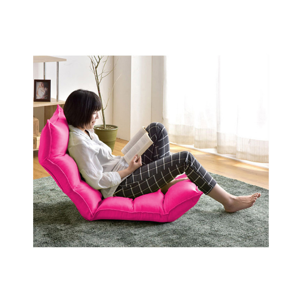 Foldable Tatami Floor Lounge Chair Recliner Lazy Couch Pink