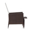 Reclining Garden Chair With Cushions Poly Rattan Brown