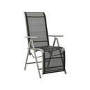 Reclining Garden Chairs 2 Pcs Textilene And Aluminum Silver