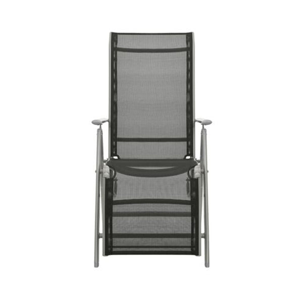 Reclining Garden Chairs 2 Pcs Textilene And Aluminum Silver