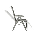 Reclining Garden Chairs 2 Pcs Textilene And Aluminum Silver
