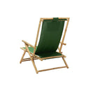 Reclining Relaxing Chair Green Bamboo And Fabric