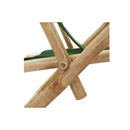 Reclining Relaxing Chair Green Bamboo And Fabric