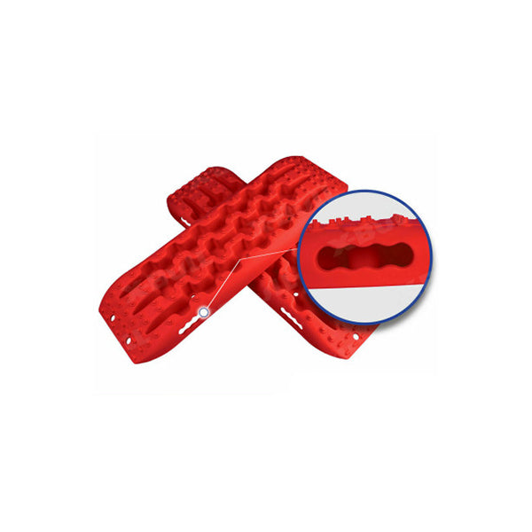 2pcs Recovery Tracks 10T Sand Mud Snow Red Offroad