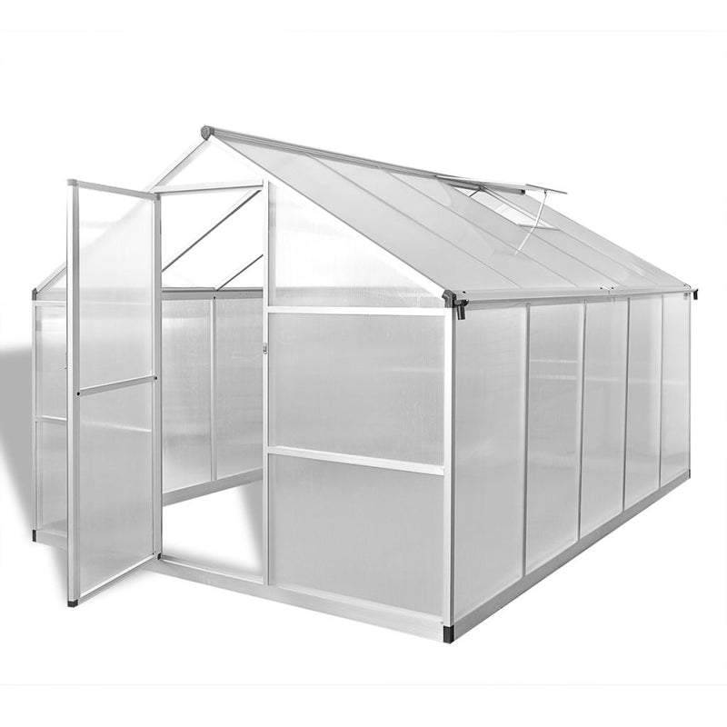Reinforced Aluminum Greenhouse with Base Frame (7.55 m²)