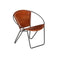 Relaxing Chair Real Leather Brown