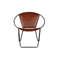 Relaxing Chair Real Leather Brown