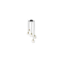 Reno 5 Light Clear Glass Pendant Brass