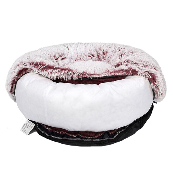 Replaceable Cover For Dog Calming Bed Nest Mat Soft Plush Kennel Pink