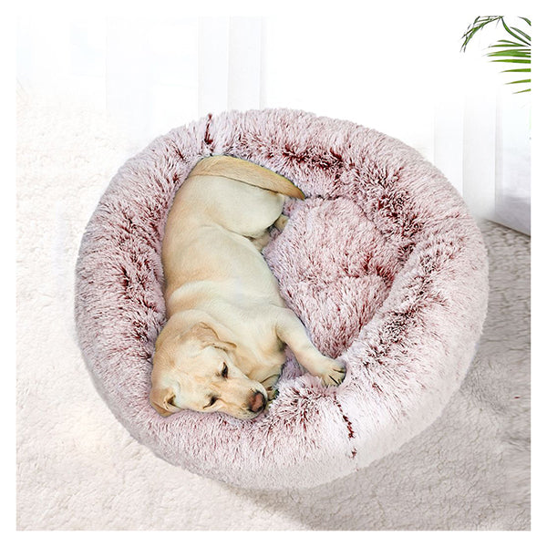 Replaceable Cover For Dog Calming Bed Nest Mat Soft Plush Kennel Pink