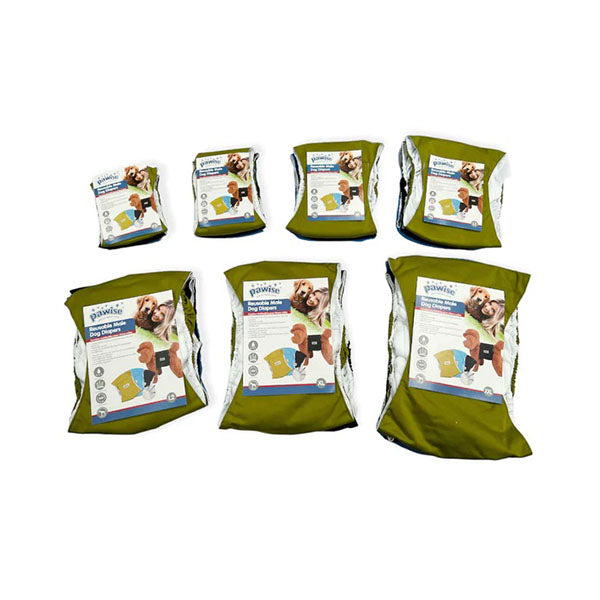 Reusable Male Dog Diapers 3 Pack Puppy Training Nappies