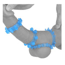 Set Of 4 Lumino Play Penis Rings Glow In The Dark Blue