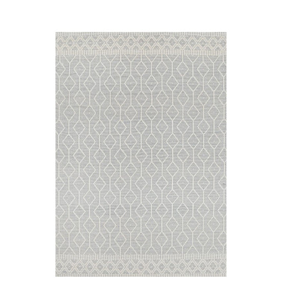 Rio Fountain Light Grey Wool Rug
