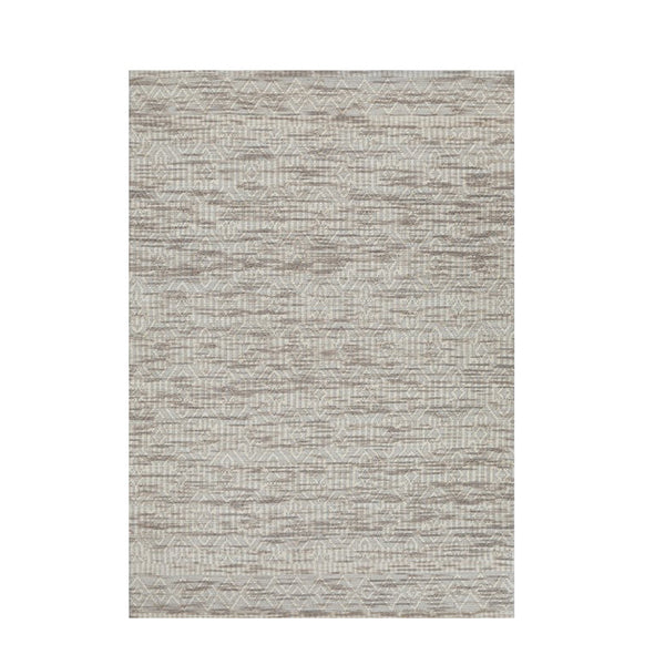 Rio Geometric Beige Wool Rug
