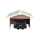 Robotic Lawn Mower Garage 72 X 87 X 50 Cm Mocca And White Firwood