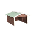 Robotic Lawn Mower Garage 72 X 87 X 50 Cm Mocca And White Firwood